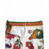 Gonna longuette a vita alta bianca con stampa vegetale - IT42-M