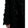 Maglione pullover decorato con paillettes nere - IT40-S