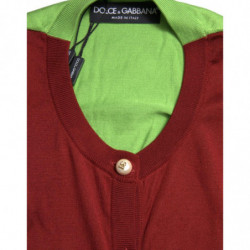 Maglione girocollo seta color block cardigan multicolor - IT50 - XXL