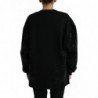 Maglione con applicazioni con logo floreale pullover nero - IT40-S
