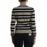 Maglione pullover a collo alto con logo a righe multicolori - IT40-S