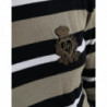 Maglione pullover a collo alto con logo a righe multicolori - IT40-S