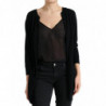 Maglione a maniche lunghe in cashmere con cardigan nero - IT40-S