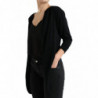 Maglione a maniche lunghe in cashmere con cardigan nero - IT40-S