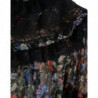 Top camicetta a maniche lunghe con stampa floreale nera - IT40-S