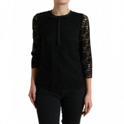 Top in nylon con pizzo...
