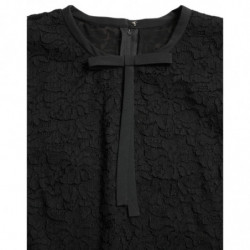 Top in nylon con pizzo floreale camicetta STAFF nera - IT42-M