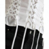Top in camicetta con taglio floreale in cotone bianco - IT40-S