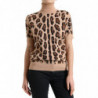 Top dolcevita in lana con stampa leopardata beige - IT50 - XXL