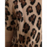 Top dolcevita in lana con stampa leopardata beige - IT50 - XXL