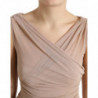 Canotta senza maniche scollo a V in viscosa beige - IT40-S