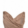 Canotta senza maniche scollo a V in viscosa beige - IT40-S