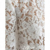 Top camicetta girocollo cotone pizzo floreale bianco - IT40-S