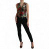 Gilet in gilet di seta rosa leopardato marrone - IT40-S