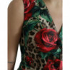 Gilet in gilet di seta rosa leopardato marrone - IT40-S
