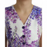 Gilet in gilet di seta con stampa floreale bianca - IT40-S