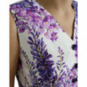 Gilet in gilet di seta con stampa floreale bianca - IT40-S