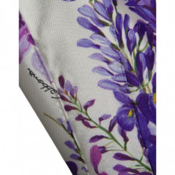 Gilet in gilet di seta con stampa floreale bianca - IT40-S