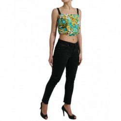 Top corto senza maniche floreale multicolore - IT50 - XXL