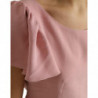 Top camicetta rosa girocollo a maniche corte - IT44 - L