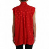 Top in camicetta con colletto senza maniche a pois rossi - IT40-S