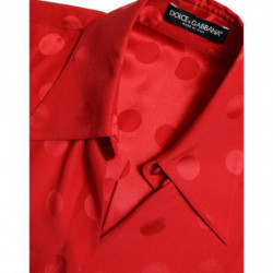 Top in camicetta con colletto senza maniche a pois rossi - IT40-S