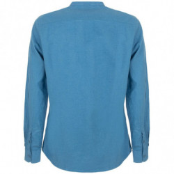 Camicia in lino azzurro - L