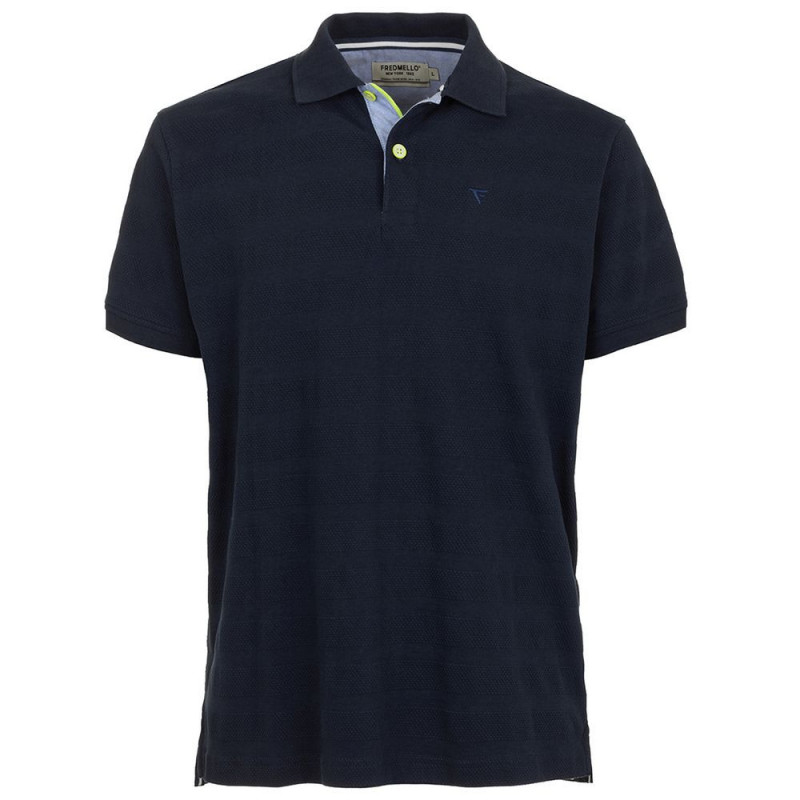 Polo in cotone blu - S