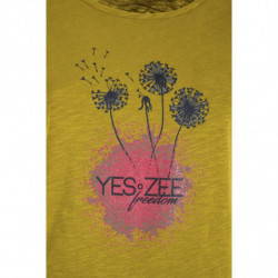 Top e maglietta in cotone giallo - XS
