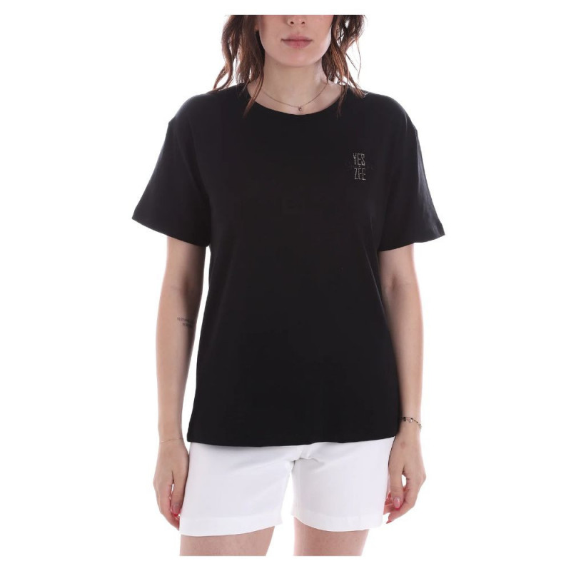 Top e maglietta in cotone nero - XS