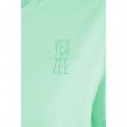 Top e maglietta in cotone verde - S