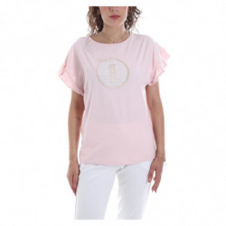 Top e maglietta in cotone rosa - L