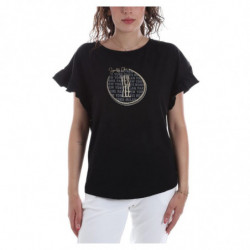 Top e maglietta in cotone nero - L
