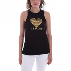 Top e maglietta in cotone nero - XXL