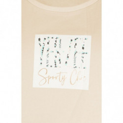 Top e maglietta in cotone beige - L