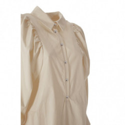Abito in cotone beige - S