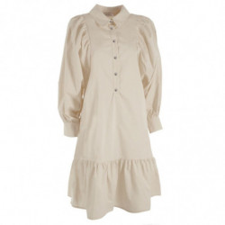 Abito in cotone beige - L