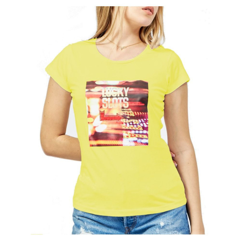 Top e maglietta in cotone giallo - M