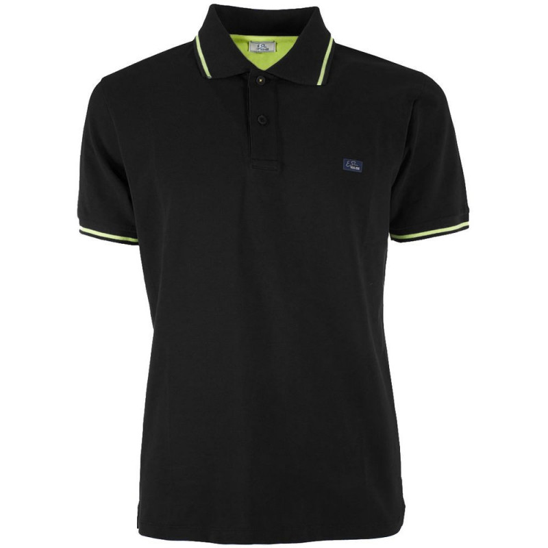 Polo in cotone nero - 3XL