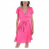Abito fucsia in poliestere - L