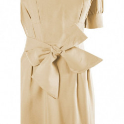 Abito in viscosa beige - L
