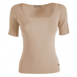 Maglia in Viscosa Beige - XL