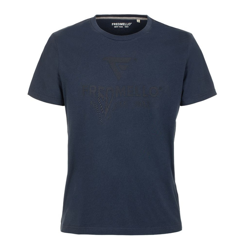 Maglietta in cotone blu - M
