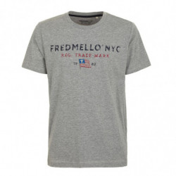 T-shirt in cotone grigio - L
