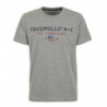 T-shirt in cotone grigio - L