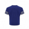 T-shirt viola in cotone con logo sulle maniche - S