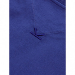 T-shirt viola in cotone con logo sulle maniche - S