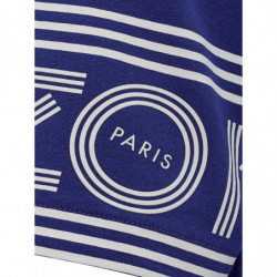 T-shirt viola in cotone con logo sulle maniche - S