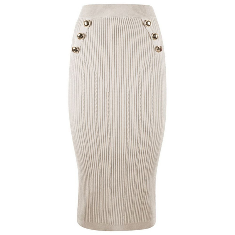 Gonna in viscosa beige - XL