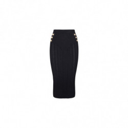 Gonna in viscosa nera - XL